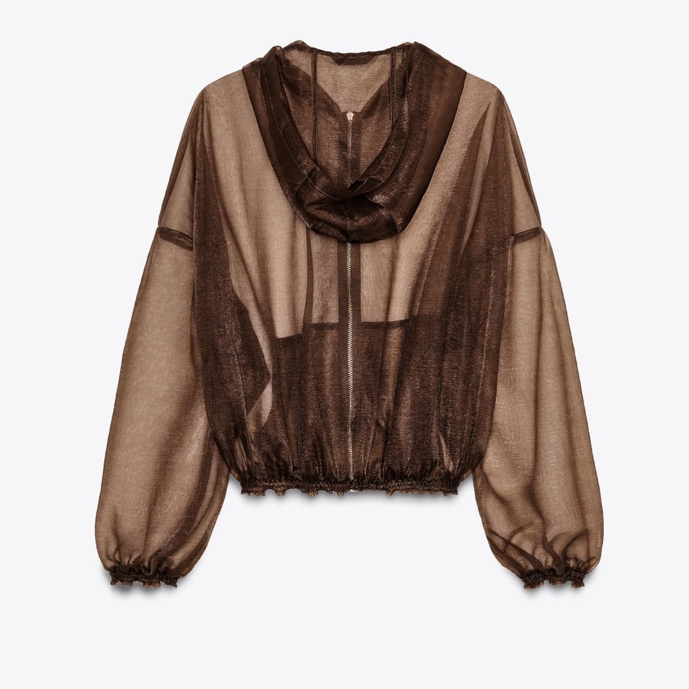 Zara hooded organza jacket - Picture 6 of 7